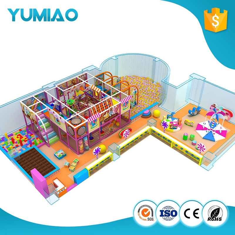 Children Commercial amusement indoor play house playground set 3-level indoor playground