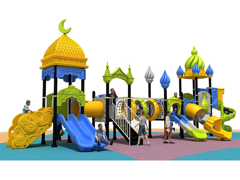 Luxury Kids Outdoor Play House with Slide YQL-012