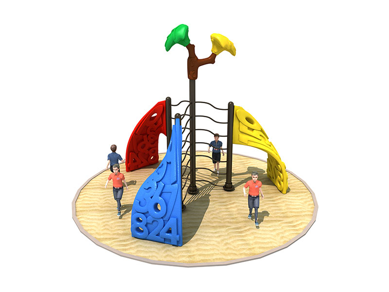 Three Panel Kids Plastic Jungle Gym for Small Backyard ODCS-013