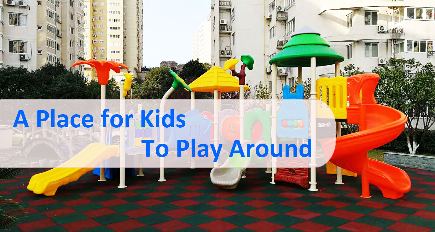 Large Outdoor Playhouse with Slide for Kids