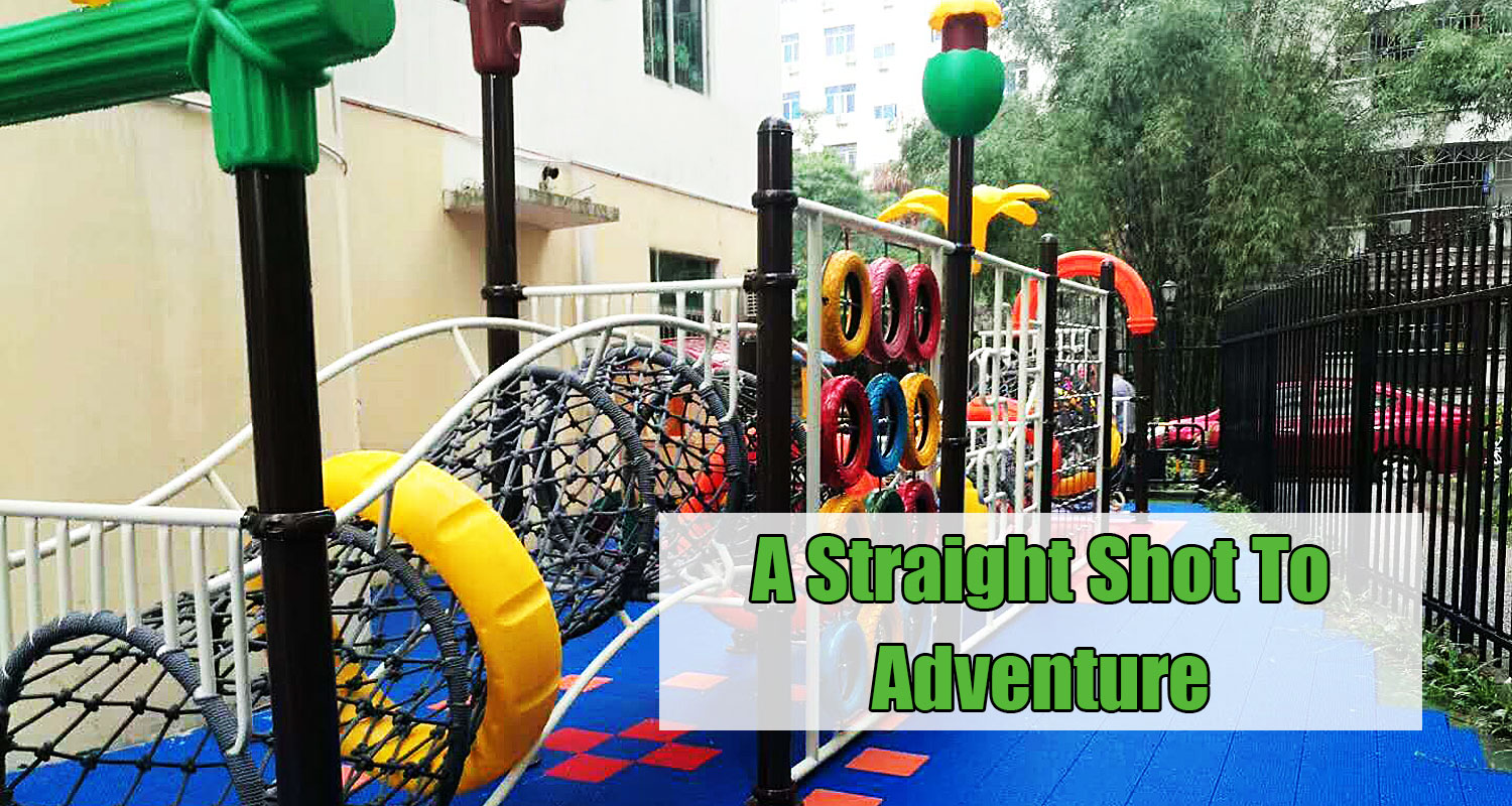 Outdoor Steel Wire Net Tunnel Playground for Kids