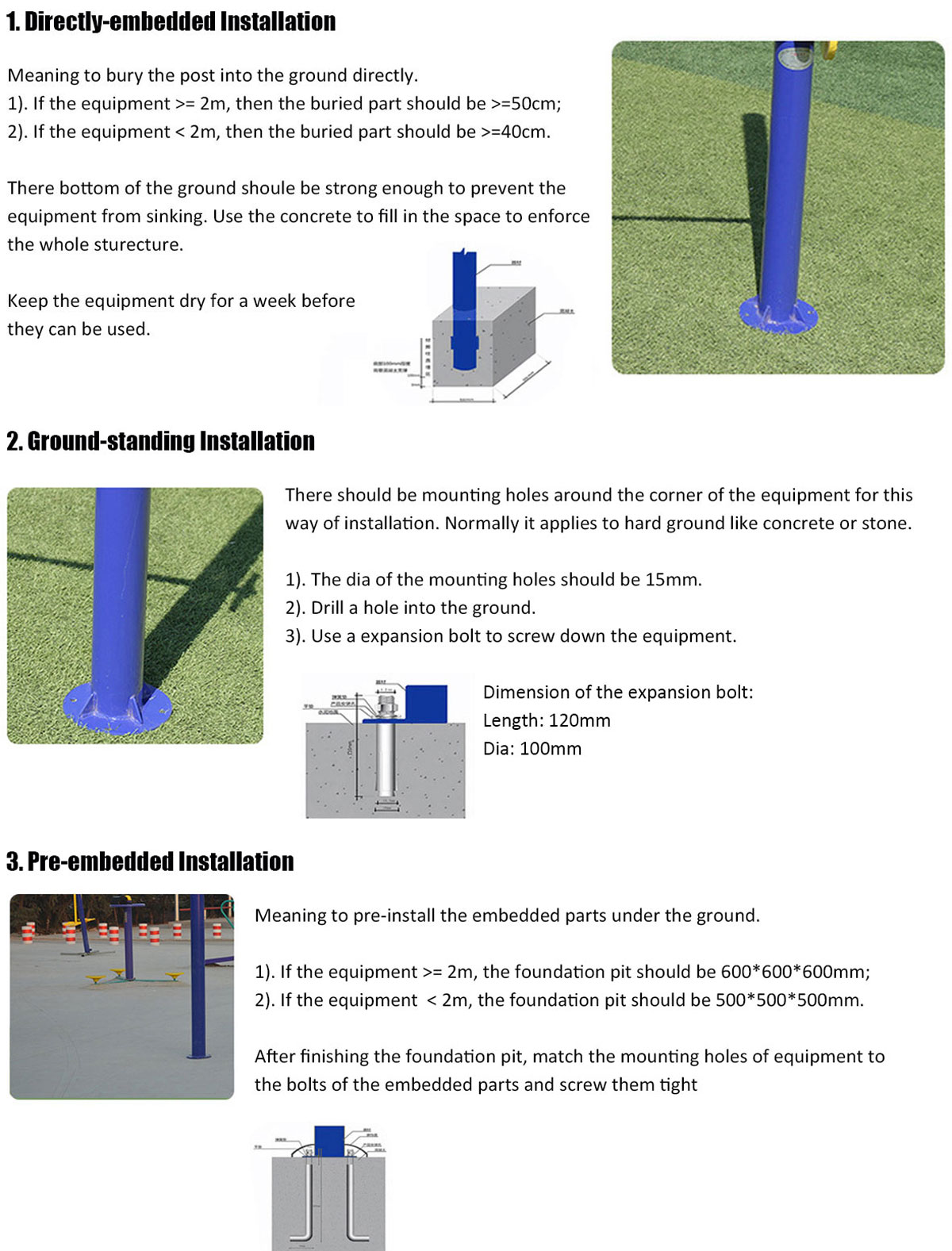 Installation of Outdoor Workout Equipment